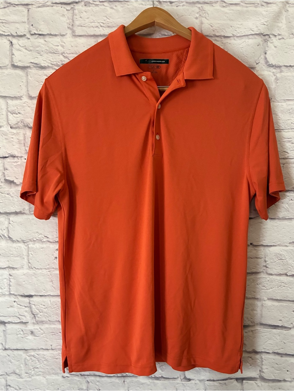 Greg Norman Orange Polo Golf Shirt - Play Dry - Large
